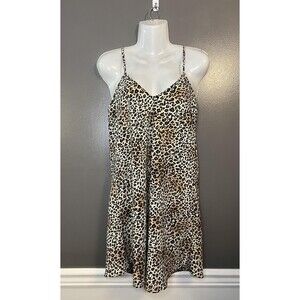 Kristine Tyler Intimates Dress Womens Medium Leopard Print Slip Cami Animal
